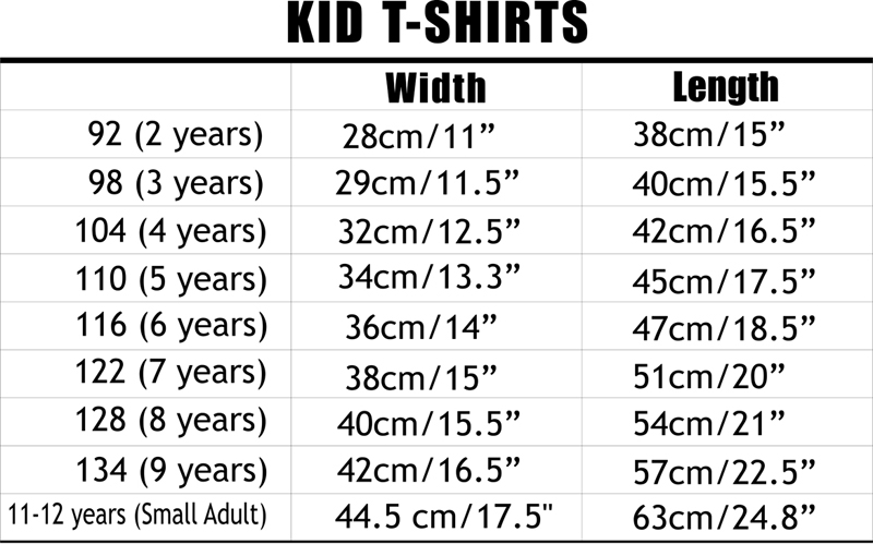 kids t shirt size chart,www 